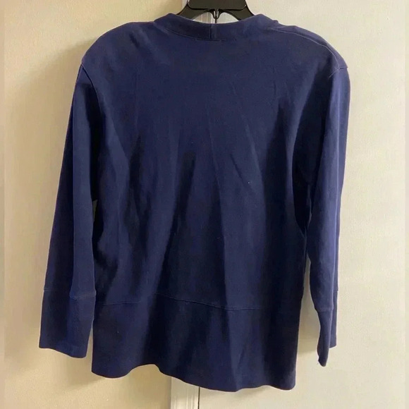 Talbots cardigan button front vintage navy blue Large - Picture 5 of 6